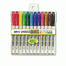 네임펜셋/12색8400 아모스 유니스 중간글씨용